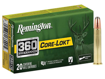 Remington Ammunition R27742 Core-Lokt 360Buckhammer 180gr Soft Point Core Lokt 20 Per Box/10 Case