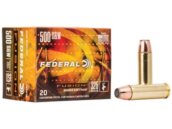Federal F500FS2 Fusion Handgun 500S&W Mag 325gr Fusion Soft Point 20 Per Box/10 Case