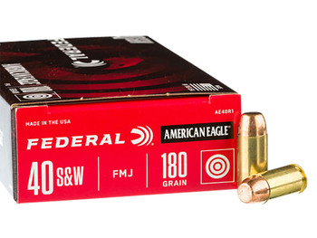 Federal C40180A400 Champion Training 40S&W 180gr Full Metal Jacket 400 Per Box/1 Case *Loose