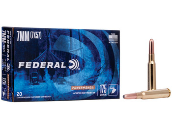 Federal 7A Power-Shok 7mmMauser 175gr Jacketed Soft Point 20 Per Box/10 Case