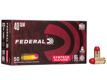 Federal AE40SJ1 American Eagle Syntech Range 40S&W 165gr Total Syntech Jacket Flat Nose 50 Per Box/10 Case
