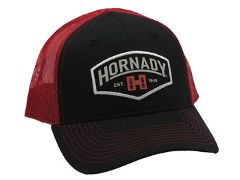 Hornady 99214 Established Mesh Cap Black Red Structured