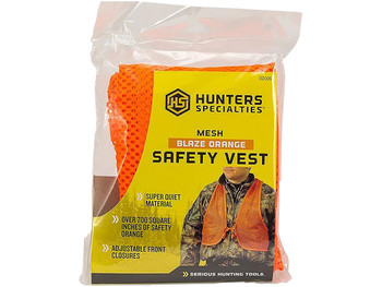 Hunters Specialties HS02006 Safety Vest OSFA Chest Orange Mesh