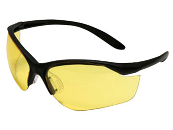 Howard Leight R01536 Uvex Vapor II Shooting Glasses Adult Amber Lens Anti-Fog Polycarbonate Black Frame