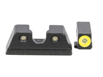 Meprolight USA 402203121 Hyper-Bright Green Tritium Yellow Outline Front Sight-Green Tritium Black Outline Rear Sight Glock 42/43