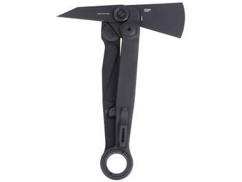 CRKT 4141KX Provoke X 1.84" Folding Axe w/Spike SUJ2 Blade, Black Stainless Steel w/GRN Overlay Handle, 8.69" OAL