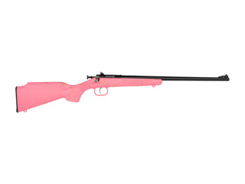 Crickett KSA2341 My First Rifle Gen2 22 LR 1rd 16.13" Blued Single Shot Barrel, Drilled & Tapped Receiver, Pink w/Gold Webbing Fixed Synthetic Stock