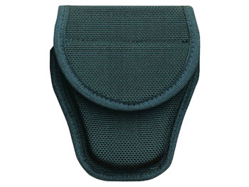 Bianchi 17390 7300 Covered Handcuff Case Standard Linked Handcuffs Accumold Black Basketweave 2.25" Hook & Loop