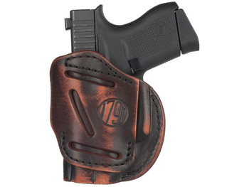1791 Gunleather 4WH2VTGR 4-Way IWB/OWB Size 02 Vintage Leather Belt Clip Fits S&W M&P Bodyguard Right Hand