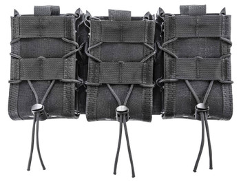 High Speed Gear 45DD00BK TACO Double Decker Shingle Black Nylong, Triple Shingle (3 Rifle/3 Pistol Mags), Fits MOLLE