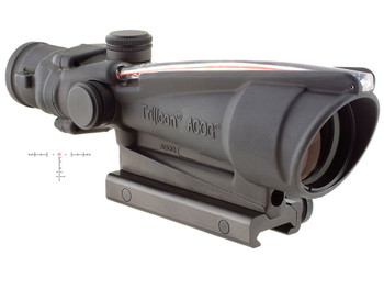 Trijicon 100153 ACOG Black Hardcoat Anodized 3.5x35mm Illuminated Red Horseshoe .223/5.56 BDC Reticle