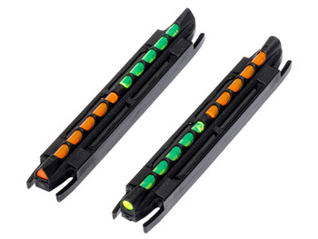 HiViz TO300 Two-In-One Magnetic Front Sight Black | Green/Orange Fiber Optic
