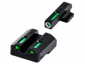 TruGlo TGTG13CZ2A TFX Black | Green Tritium & Fiber Optic White Outline Front Sight Green Tritium & Fiber Optic Rear Sight