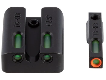 TruGlo TG13CZ2PC TFX Pro Black | Green Tritium & Fiber Optic Orange Outline Front Sight Green Tritium & Fiber Optic Rear Sight