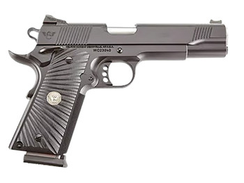 Wilson Combat CQBFS9A CQB Full Size Frame 9mm Luger 10+1 5" Match Grade Barrel, Black Serrated Carbon Steel Slide, Black Armor-Tuff Carbon Steel Frame w/Beavertail, Black G10 Starburst Grip