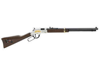 Henry H004AF Golden Boy American Farmer Tribute 22 Short, 22 Long or 22 LR Caliber with 16 LR/21 Short Capacity, 20" Blued Barrel, Nickel-Plated Metal Finish & American Walnut Stock Right Hand (Full S