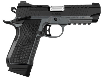 Kimber Mfg.,inc 3100015 KDS9C 9mm 15+1 4.09" KimPro Gray/Black Front and Rear Serrations Stainless Steel Black Crosshatch cut G-10 Grip
