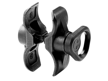 Magpul MAG508-BLK Forward Sling Mount made of Steel with Melontie Black Finish for Remington 870; Mossberg 500, 590; Maverick
