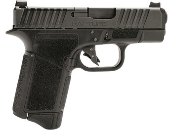 Gforce Arms GF932512GB Rapture Sub-Compact Frame 9mm Luger 12+1 3.25" Black Steel Barrel, Black Steel Optic Cut/Serrated Slide, Gray Cerakote Polymer Frame, Shield RMSc/RMR Footprint