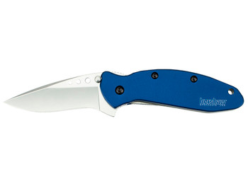 Kershaw 1620NB Scallion 2.40" Folding Drop Point Plain Bead Blasted 420HC SS Blade Navy Blue Anodized Aluminum Handle Includes Pocket Clip
