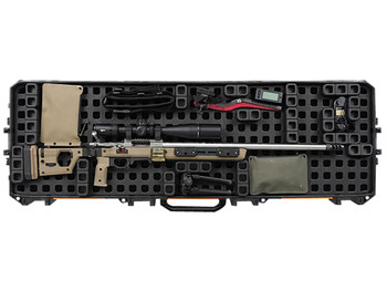 Magpul MAG1302BLK DAKA Grid Organizer Black Polypropylene for Pelican 800 Vault Double Rifle Case