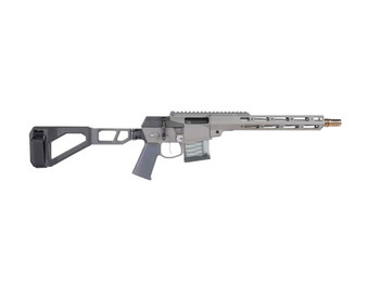Q LLC MINIFIX55612INPISTOL Mini Fix 5.56 NATO 12" Gray Tapered Threaded Barrel, M-LOK Handguard, Gray Picatinny Rail Receiver, Adj Folding Stock, Polymer Grip