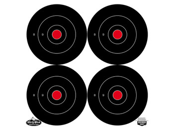 Birchwood Casey 35504 Dirty Bird 5.50" Bullseye Tagboard Hanging Black/White 12 PK