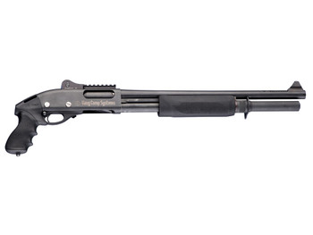 Hogue 08715 Tamer Pistol Grip & Forend Black Rubber with Finger Grooves, Polymer Forend for Remington 870