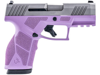 Taurus 1-GX2939LP-10 GX2 9mm Luger 10+1 3.37" Matte Stainless Steel Barrel, Matte Serrated Stainless Steel Slide, Light Purple Polymer Frame w/Picatinny Rail, Polymer Grip
