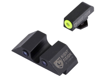 Night Fision GLK003007YGZ Tritium Night Sights For Glock Green Tritium Yellow Outline Front Sight- Green Tritium Black Outline Rear Sight Glock 42/43/43X