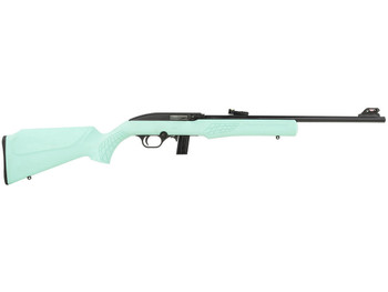 Rossi RS22L1811TL RS22 Full Size 22 LR 10+1 18" Matte Black Steel Barrel, Matte Black Grooved Aluminum Receiver, Teal Synthetic Fixed Stock