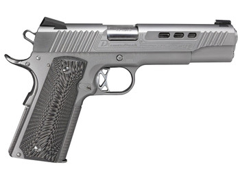 Diamondback DB1911SS 1911 Limited Edition 45 ACP 8+1 5" Stainless Match Grade Barrel, Ported/Serrated Stainless Steel Slide & Frame w/Beavertail, Black G10 Grip