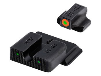 TruGlo TG231MP1C Tritium Pro Black | Green Tritium Orange Outline Front Sight Green Tritium Rear Sight
