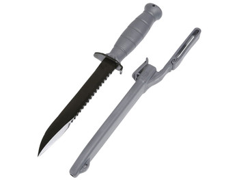 Glock KG039180 Field 7" Fixed Clip Point Plain/Saw Black High Carbon Steel Blade/ Gray Textured Trimond Polymer Handle Clamshell Packaging
