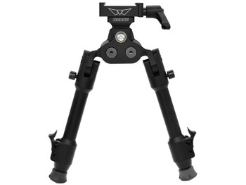 Warne 7924M Skyline Pro Bipod Black Anodized ARCA Interface Head with Precision Legs