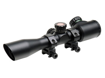 Truglo TG8504TL Tru-Brite 4x 32mm Obj 22.5 ft @ 100 yds FOV 1" Tube Black Illuminated Mil-Dot, 3 Color