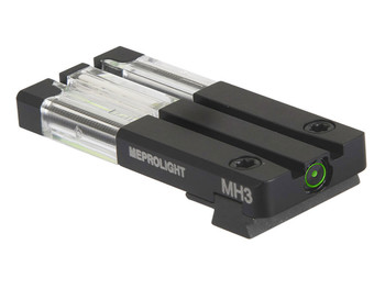 Meprolight USA 631163108 FT Bullseye Rear Sight Green/Tritium Fiber Optic, Black Frame, Fits Sig Sauer P365, Dovetail