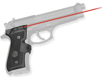 Crimson Trace 0119201 Lasergrips Mil-Spec Fits Beretta 92/96/M9, Red Laser Black Polymer