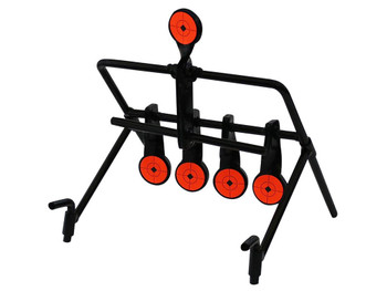 Birchwood Casey 47021 World of Targets Resetting Gallery 1.75" Rimfire Rifles/Handguns Black/Red 0.37" Thick Standing Works With Rimfire
