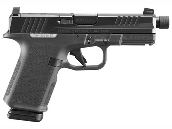 Ruger 19446 RXM 9mm Luger 15+1 4.50" Black FNC Nitride Threaded Barrel & Optic Ready/Serrated Slide, Black Polymer Frame w/Accessory Rail, Textured Grip, RMSc/RMR/DeltaPoint Pro Footprint