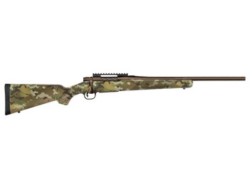 Mossberg 28282 Patriot Compact 6.5 PRC 4+1 20" Patriot Brown Cerakote Threaded Bull Barrel, Patriot Brown Cerakote Steel Receiver w/Picatinny Rail, MultiCam Fixed Synthetic Stock