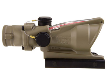 Trijicon 100310 ACOG Flat Dark Earth 4x32mm Illuminated Red Chevron .223/5.56 BDC Reticle