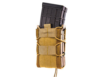 High Speed Gear 112R00CB TACO X2R Mag Pouch Double Coyote Brown Nylon MOLLE Compatible w/ Rifle