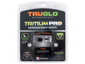 TruGlo TG231G1MC Tritium Pro Black | Green Tritium Orange Outline Front Sight Green Tritium Rear Sight
