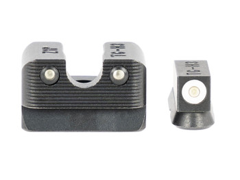 TruGlo TG231Z1W Tritium Pro Black | Green Tritium White Outline Front Sight Green Tritium Rear Sight