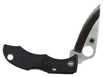 Spyderco Ladybug 3 1.94" Folding Clip Point Plain VG-10 Stainless Steel Blade FRN Black Handle