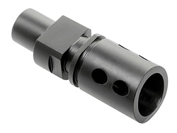 CMMG 57DA5BE Flash Hider Black Steel with M12x1 LH Threads for 5.7x28mm FN PS90