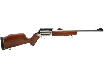 Rossi SCJ4510SS Circuit Judge 45 Colt (LC) Caliber or 410 Gauge with 5rd Capacity, 18.50" Barrel, Polished Stainless Metal Finish & Hardwood Monte Carlo Stock Right Hand (Full Size)