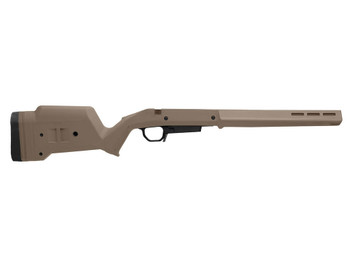 Magpul MAG1207-FDE Hunter American Stock Flat Dark Earth Adjustable Synthetic Stock with Aluminum Chassis for Short Action Ruger American Right Hand Includes STANAG Mag Well