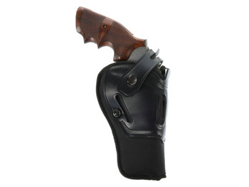 Galco SR46B Switchback OWB Black Leather Belt Slide Fits Ruger GP100/S&W K Frame Fits 6" Barrel Ambidextrous
